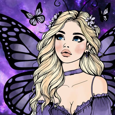 butterfly fairy realistic girl