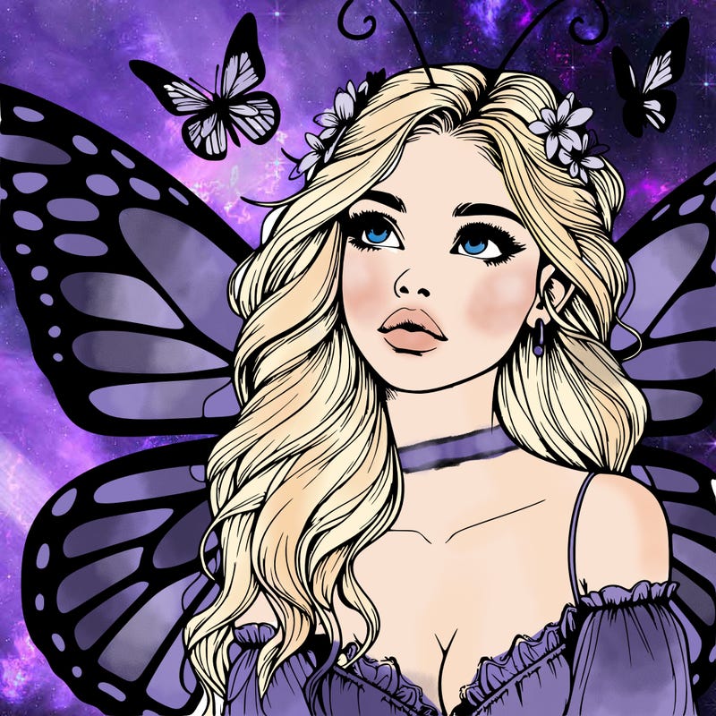 butterfly fairy realistic girl