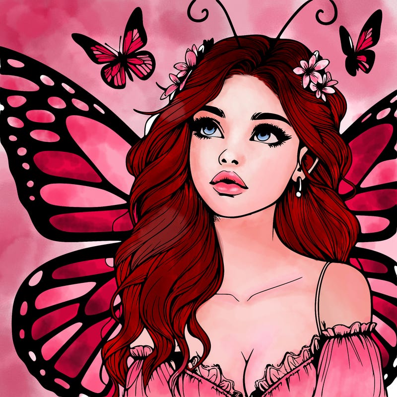 butterfly fairy realistic girl