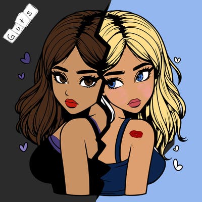 realistic girl split