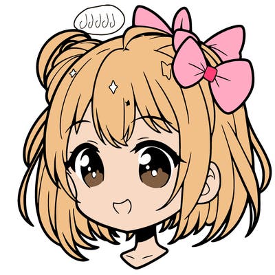 head of a cute anime girl