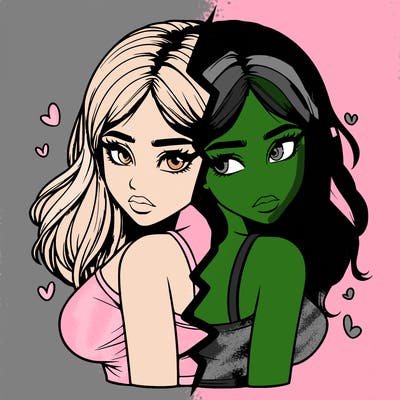 realistic girl split