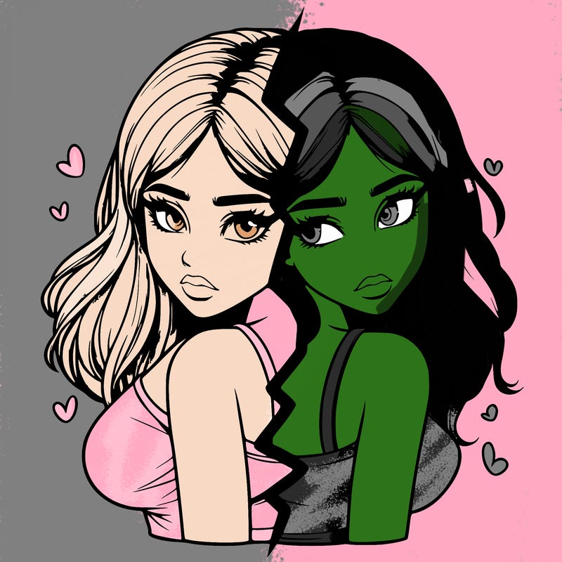 realistic girl split