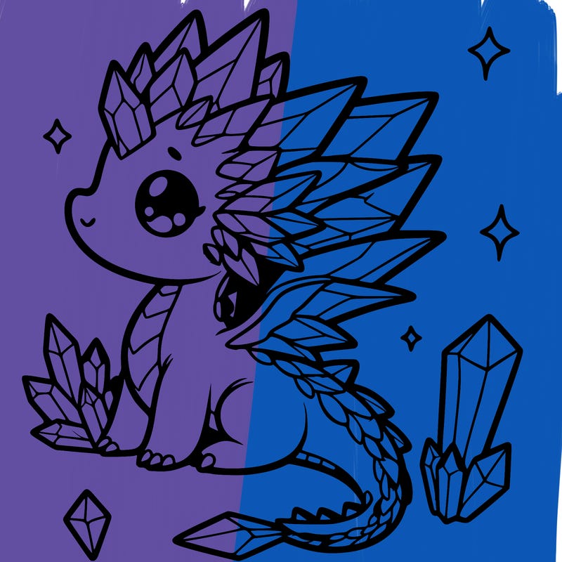little cute crystal dragon