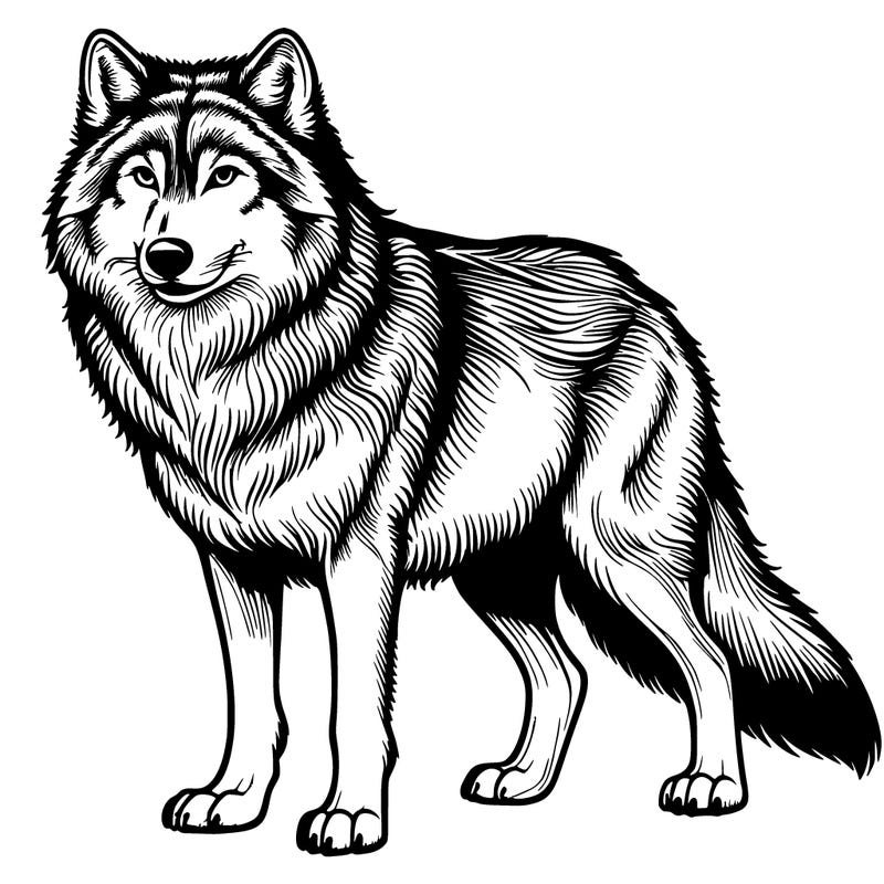 realistic wolf
