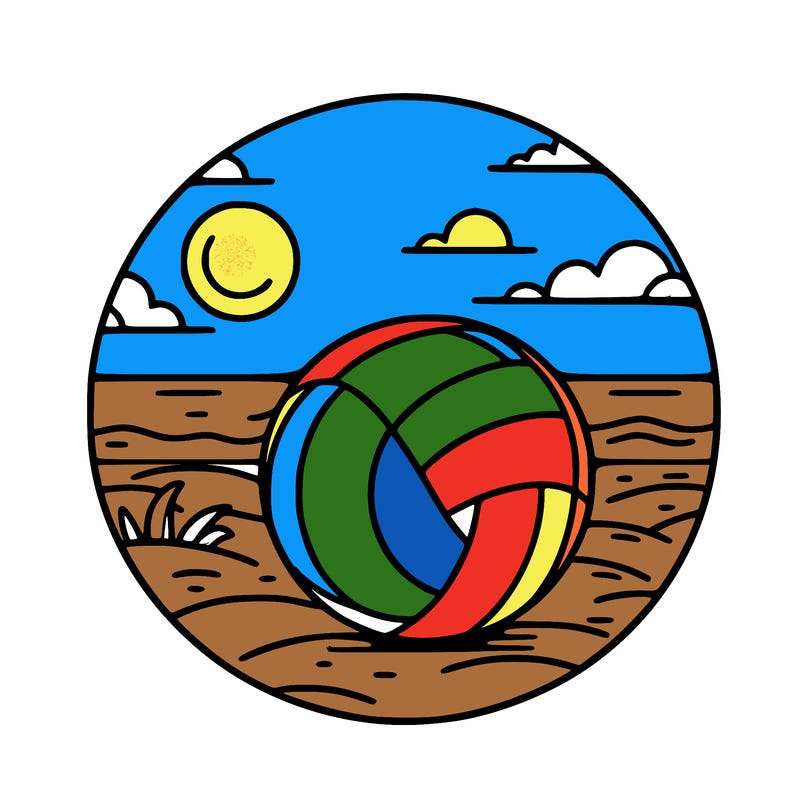 volleyball on a beach