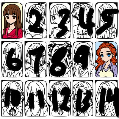 girls that look diffrent anime