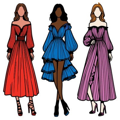 fashion models dresses