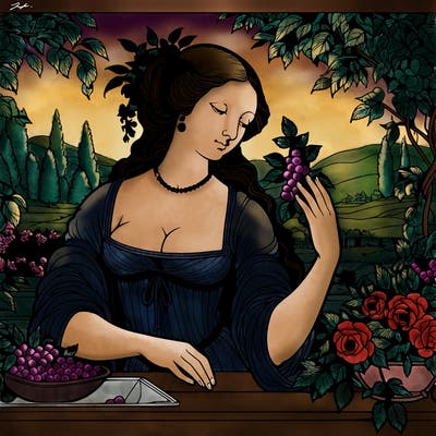 renaissance style realistic beautiful woman in a garden