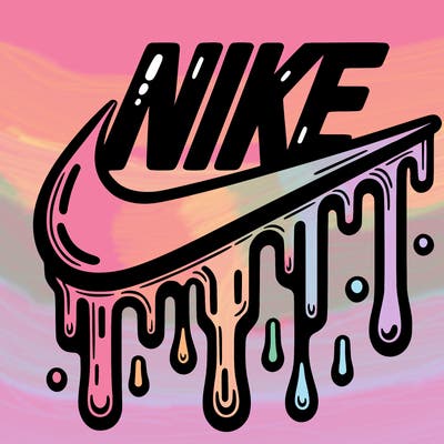 dripping nike logo