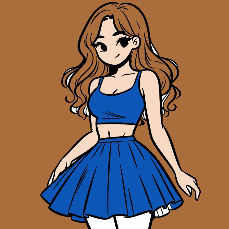 woman in a skirt and crop top