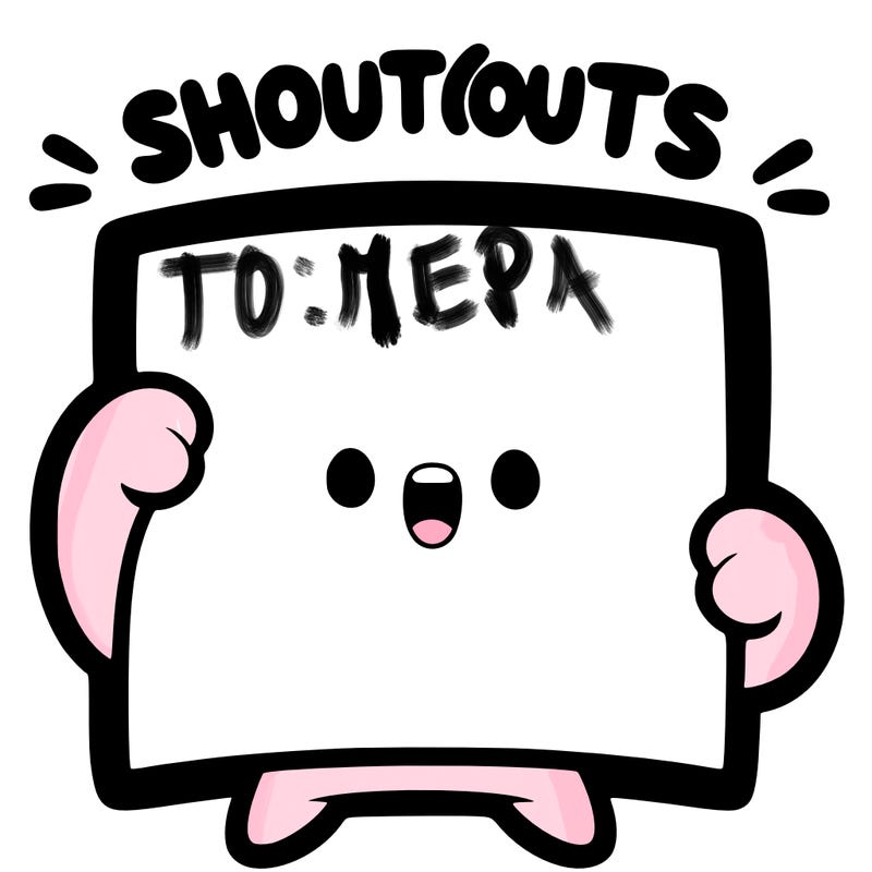 blank canvas that says above it shoutouts