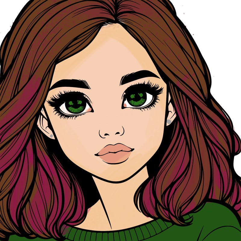 realistic girl whith cute eyes