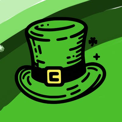 st patrick hat with thin lines