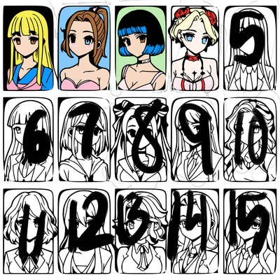 girls that look diffrent anime