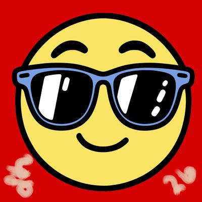 emoji with sunglasses