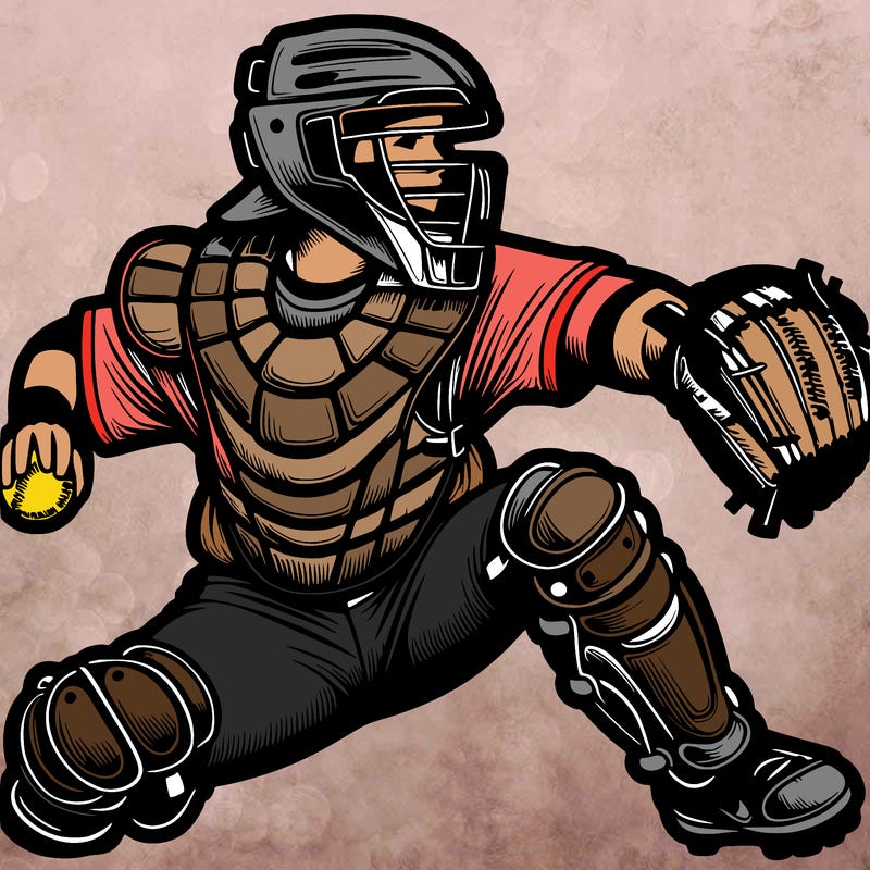 softballl catcher realistic
