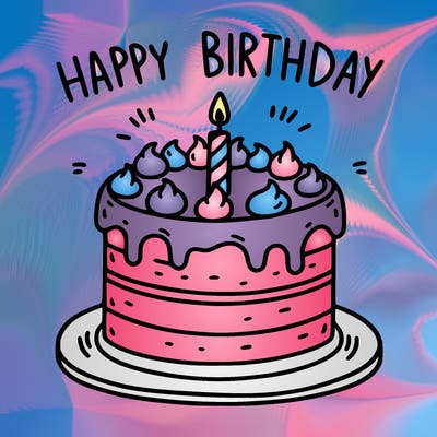 happy birthday simple cake