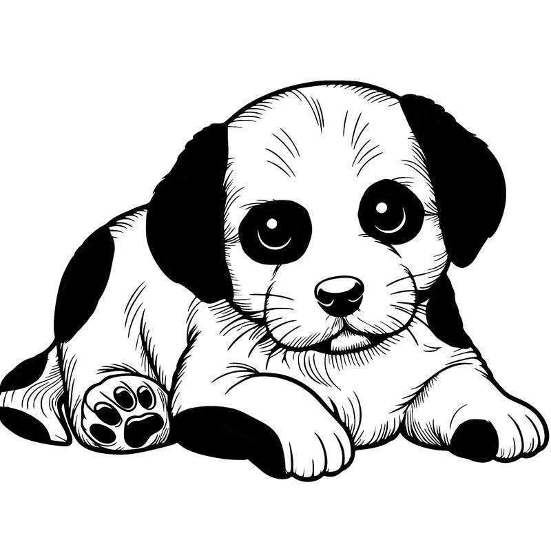 a cute realistic puppy