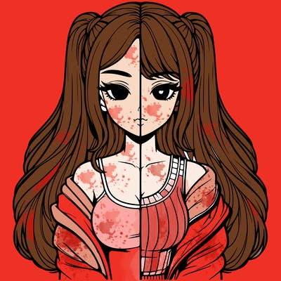 realistic girl split