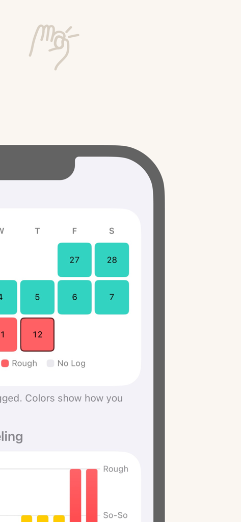 Pollen Buddy – Allergy Tracker - A screenshot of the Pollen Buddy app showing an allergy symptom heatmap calendar and trend analysis chart