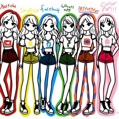 a group of girls wearing crop tops and shorts