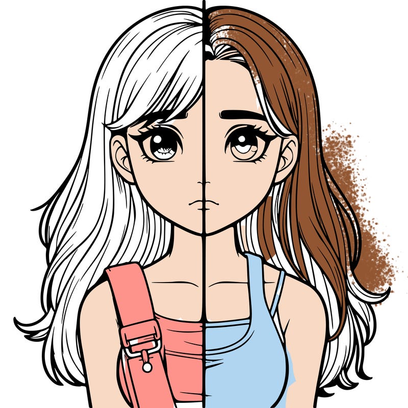 realistic girl split