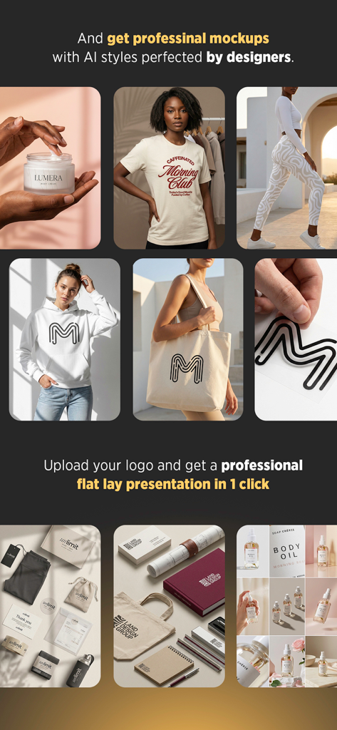 Mockit - AI Mockup Maker - Professional AI generated mockups for clothing products and brand stationery