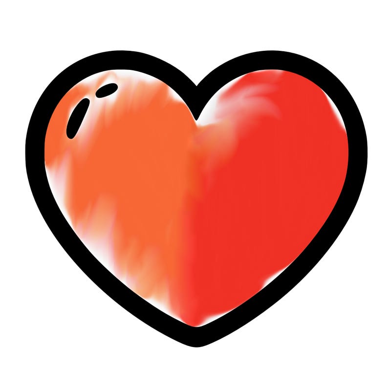 a blank heart