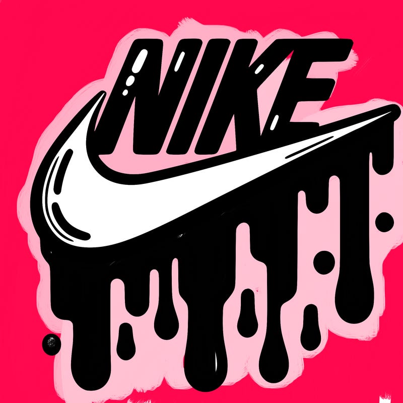 dripping nike logo