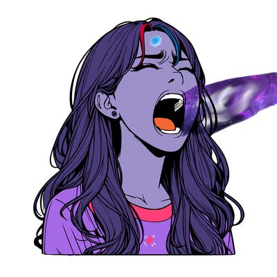 screaming realistic, girl