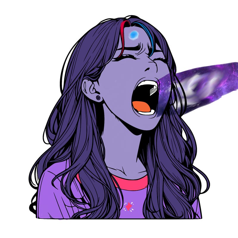 screaming realistic, girl