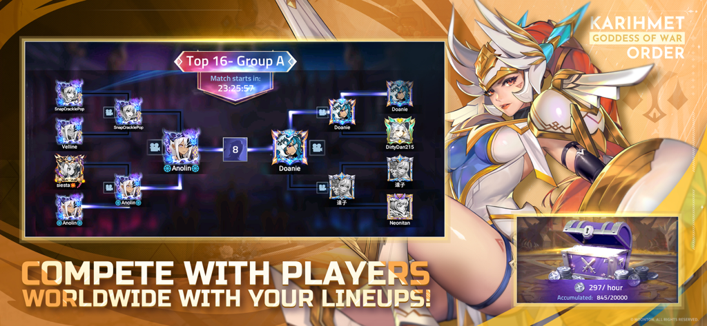 Mobile Legends: Adventure - Mobile Legends Adventure global PvP tournament bracket and anime character art