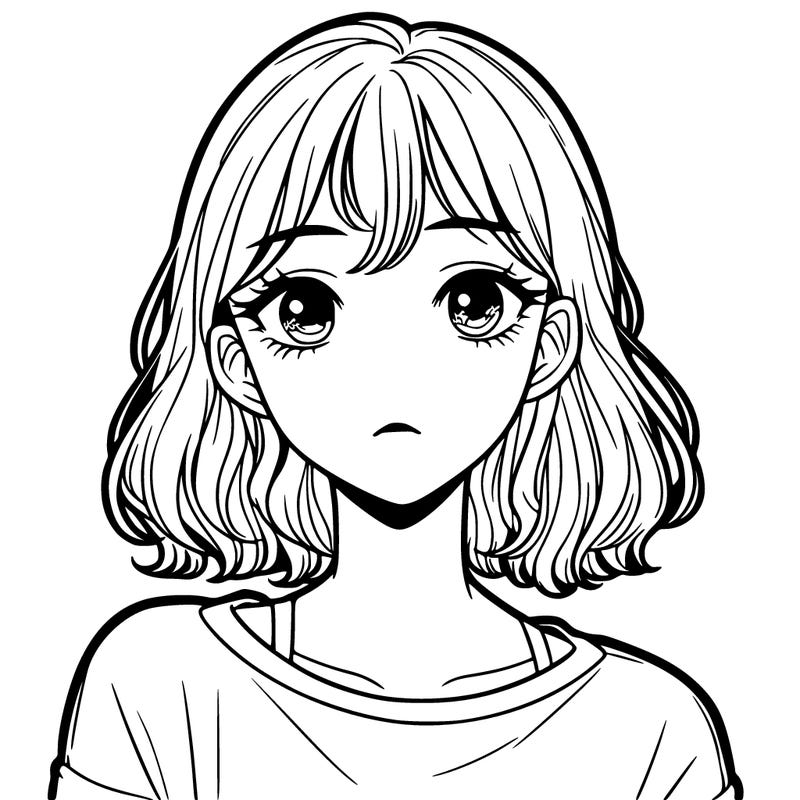 girl in korean manhwa style