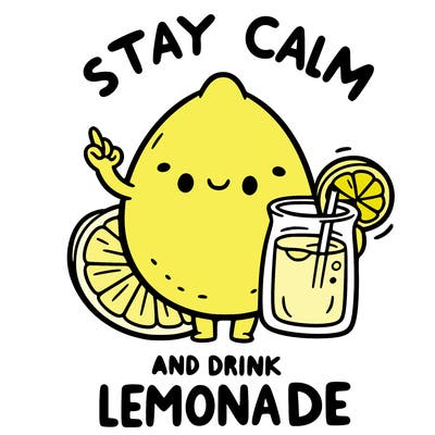 stay calm and drink lemonade