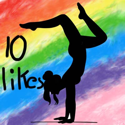 a woman doing a handstand