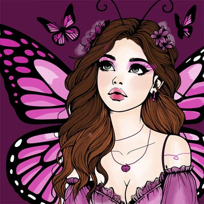 butterfly fairy realistic girl