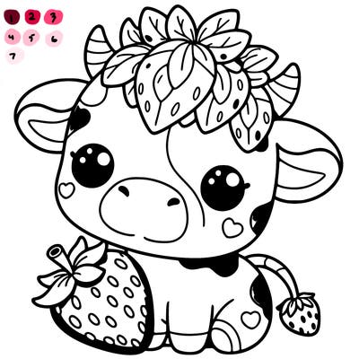 cute strawberry cow