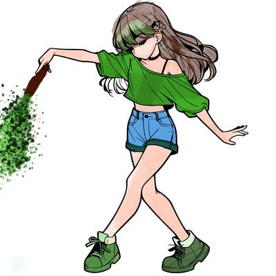 realistic girl danceing
