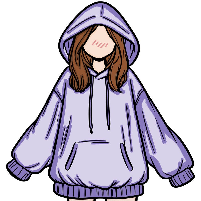 girl in oversized hoodie