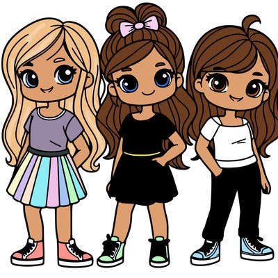 three girls