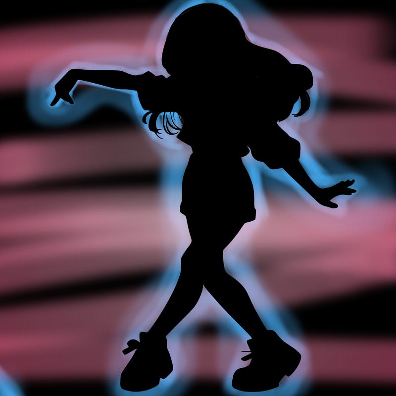 realistic girl danceing