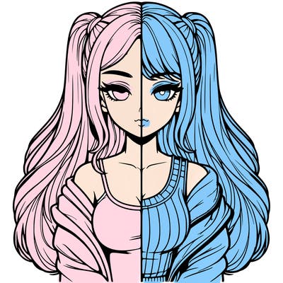 realistic girl split