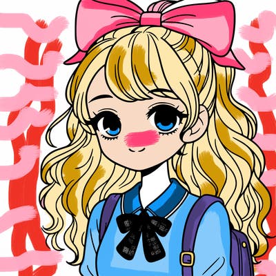 cute preppy teenage girl