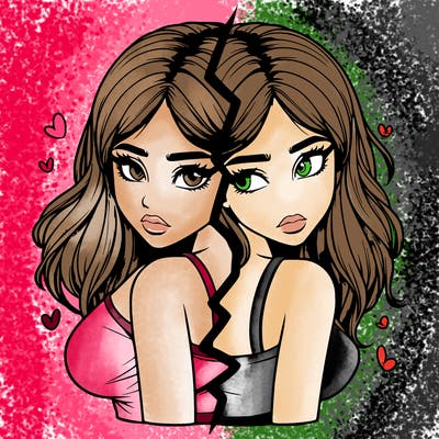 realistic girl split