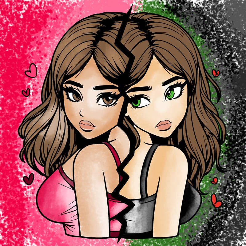 realistic girl split