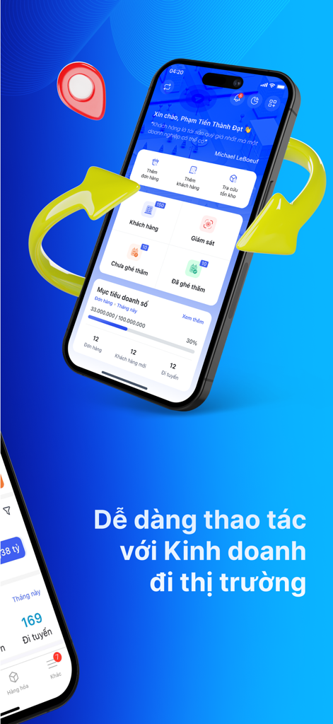 AMIS CRM 2 - Panel de la aplicación móvil AMIS CRM 2 para la gestión de ventas de campo y el seguimiento de clientes