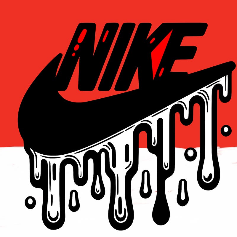 dripping nike logo