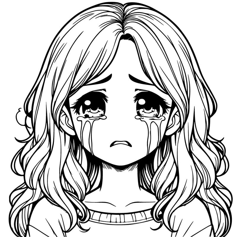 crying realistic girl