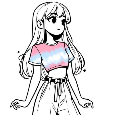 girl in a cute crop top